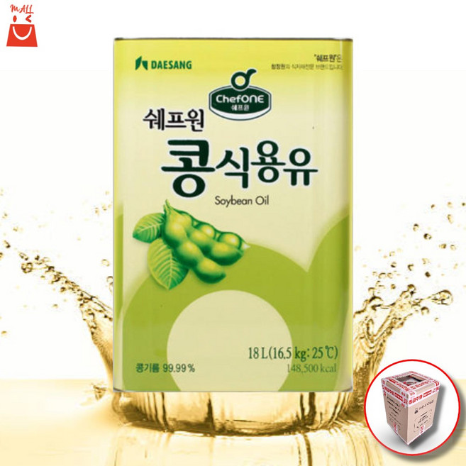 쉐프원 콩식용유, 1개, 18L
