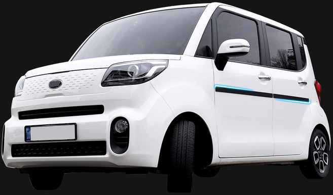 레이 호환 도어 가드 문콕 충격 방지 차 문 패드 튜닝, 레터링 스티커 블랙 도어가드