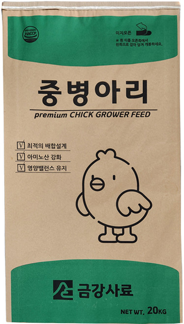 금강사료 중병아리 사료 산란 닭모이 산란닭 20kg, 1개, 곡물