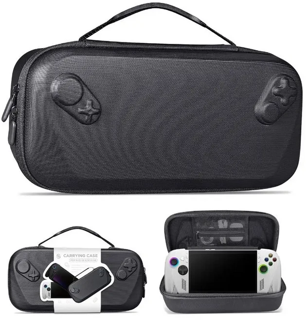 ROGXBOXAlly X용 케이스 EVA 보호용 보관 가방 아수스호환 ROG Ally/ROG Ally 긁힘 방지 여행용, 02 Black