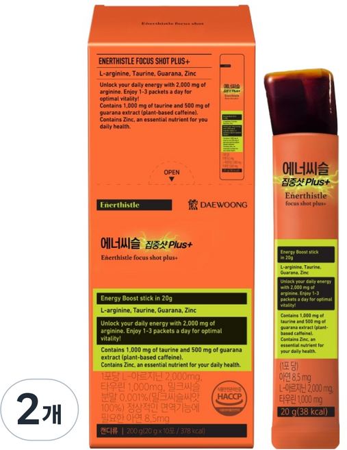 에너씨슬 집중샷 PLUS, 10회분, 200g, 2개