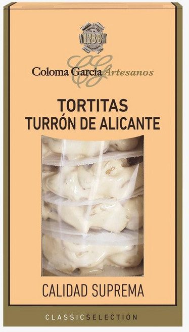 프랑스 콜로마 가르시아 Coloma Garcia Nougat from Alicante 알리칸테의 누가 팬케이크 웨이퍼, 2개, 180g