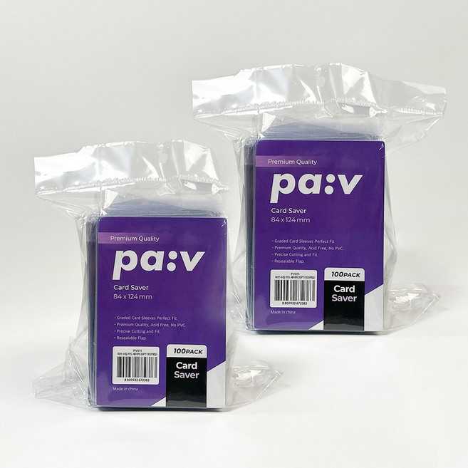 파브 수집 카드 세이버 35PT, 클리어(투명), 2세트