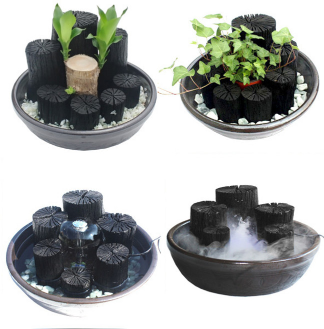 [황금뒤주] 참숯 자연가습 공기정화용숯 모음 11종, 오목수반 소 스타일