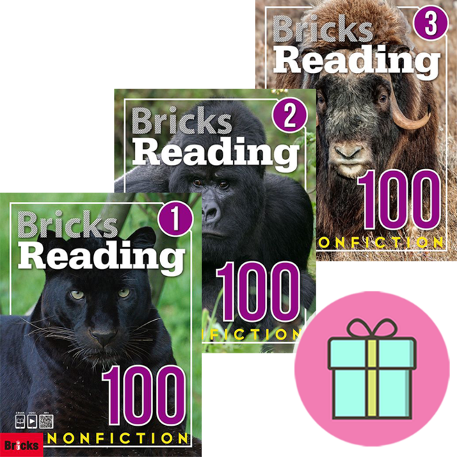 [AI 첨삭 서비스 무료!!] 브릭스 리딩 100 논픽션 Bricks Reading 100 Nonfiction 1+2+3 세트 (전3권) : 슝슝오늘출발!!