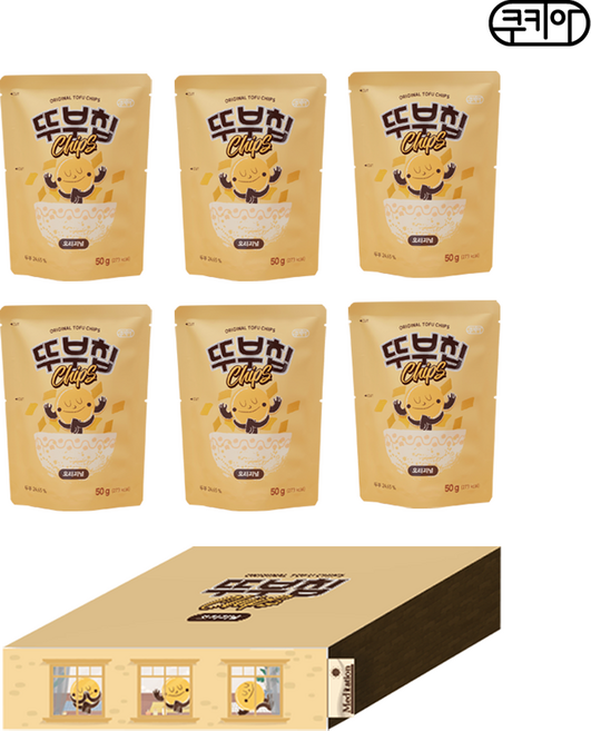 쿠키아 [본사특별상품] 뚜부칩 오리지널 set (50g 6봉) 선물세트, 50g
