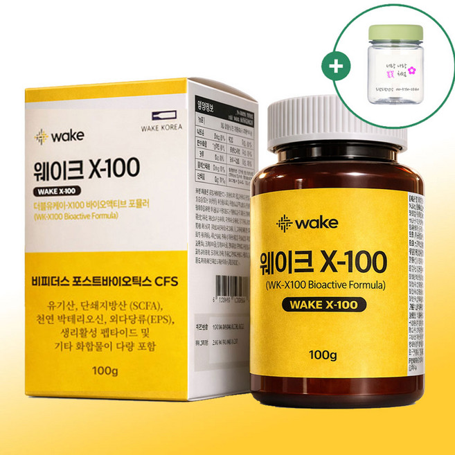 와인코리아 웨이크 X-100 비피더스 4세대 포스트 바이오틱스 유산균, 100g, 1개