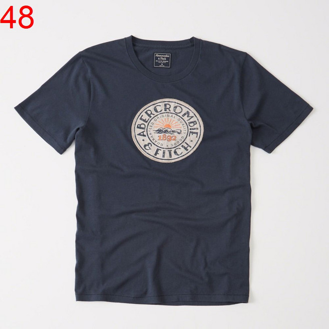 Abercrombie & Fitch AF 01【西寧鹿】男士短袖T恤 SHIRT 舒適透氣 展現個性時尚, 編號48 XS, 編號48 XS