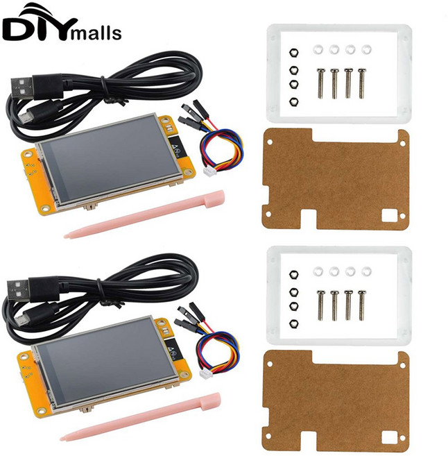 2.8" ESP32-2432S028R ESP32 디스플레이 ILI9341 저항막 터치스크린 TFT LCD 모듈 ESP-WROOM-32 개발 보드, 2 Display 2 case, 1개