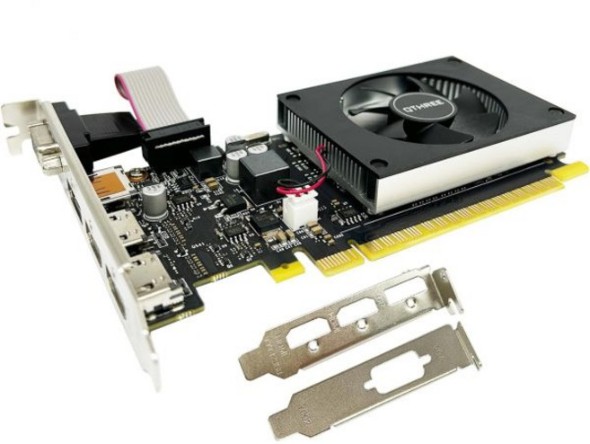 QTHREE 지포스 GT 730 4GB 저전력 프로파일 그래픽 카드 DDR3 64비트 2X HDMI DP VGA 소형 폼팩터 비디오 for PC 컴퓨터 GPU PCI Expre, GT 730 4G-4Port