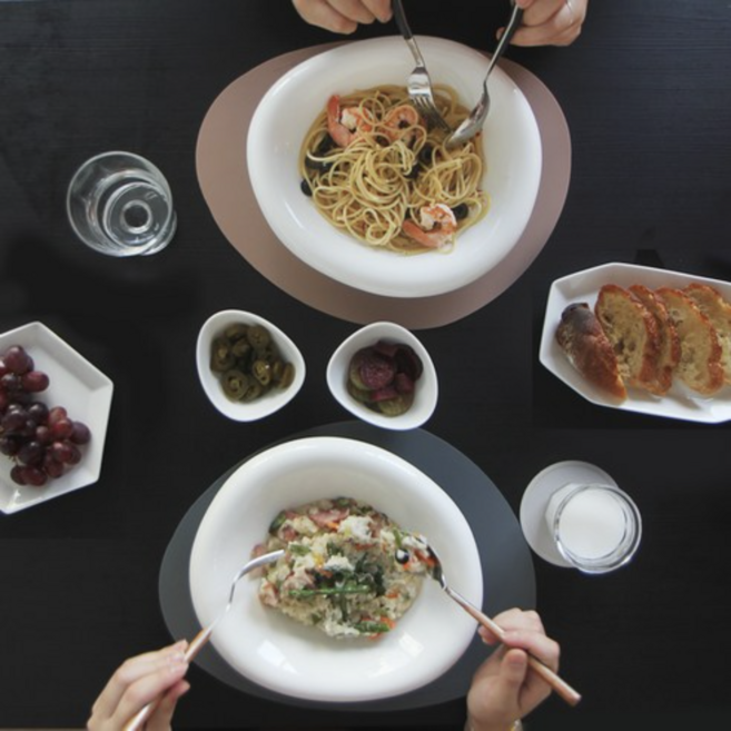 끌리메 페블 파스타볼 2p + 래머킨 2p, 1세트