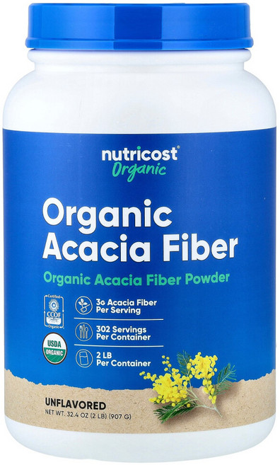 뉴트리코스트 아라비아검 아카시아검 아카시아 식이섬유 파우더 907g 수용성 식이섬유, 1개