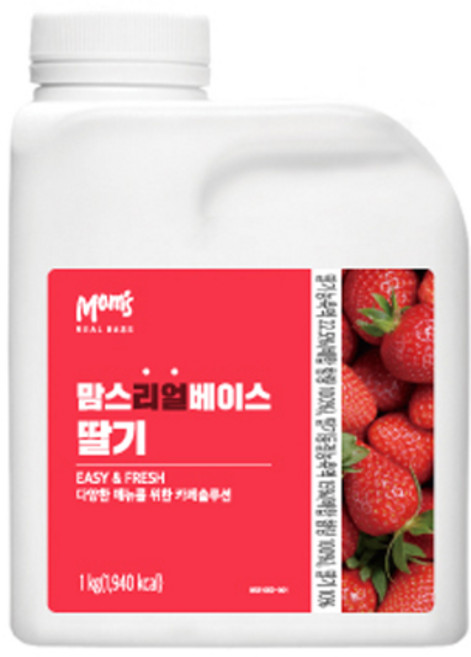 흥국 맘스 리얼베이스 딸기 1kg, 1개