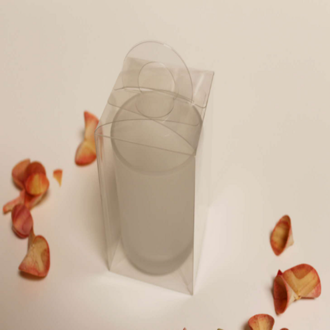 신명종합박스 캔들박스 손잡이PET1호 7온즈 손잡이 투명 상자 답례 포장 50매