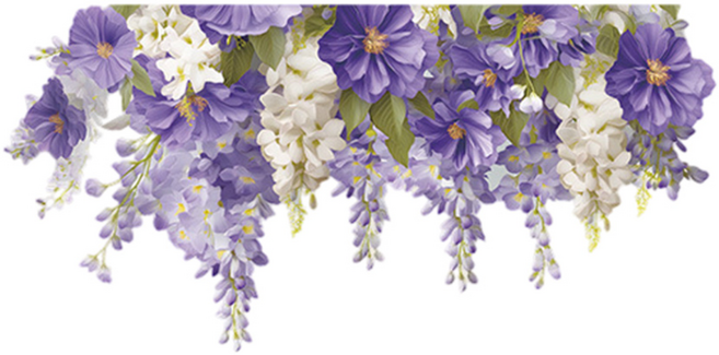 월간리빙 인테리어 데코 창문 포인트 식물 스티커, 퍼플C