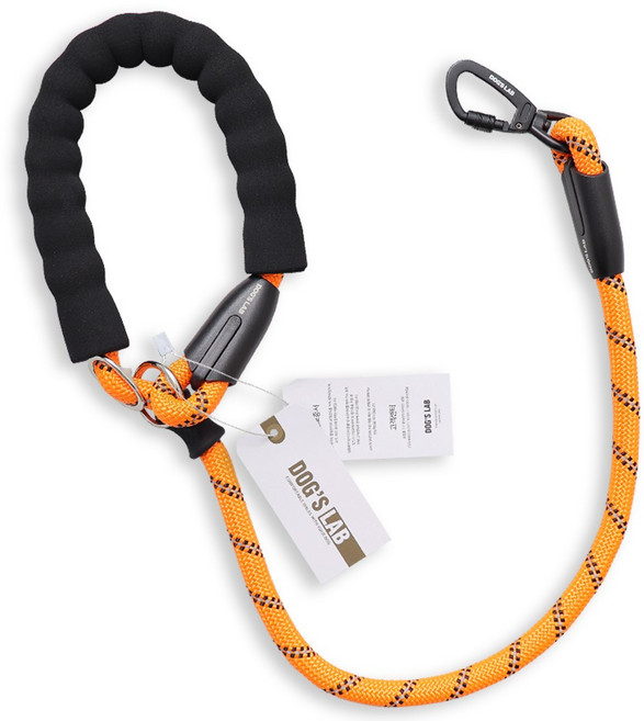 독스랩 숏리드줄 중형견 대형견 로프, 오렌지, 1개