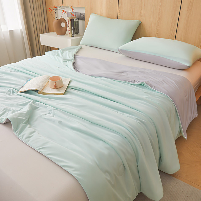 즈이리빙 냉감 쿨링 소재 여름 이불 양면 사용 가능, 그린