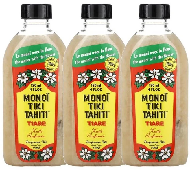 Monoi Tiare Tahiti 모노이 티키 타히티 치자 코코넛오일 120ml x3병 - 쿠팡
