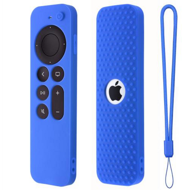 Apple Siri Remote 3 세대 실리콘 보호 원격 케이스 Apple TV 4K 2 세대 원격 충격 방지 슬리브 신제품, 09 하늘색