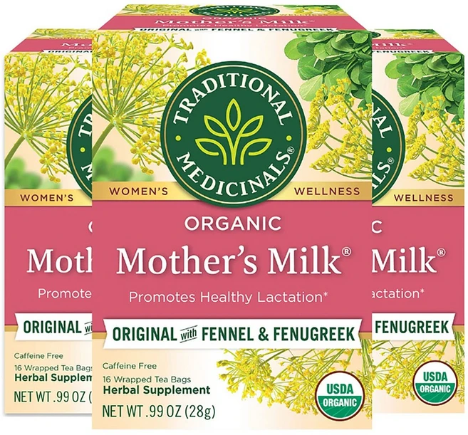 Traditional Medicinals Teas Organic Mother's Milk Tea Bags 16 Count - 3 Pack, 1개, 190.51g - 쿠팡
