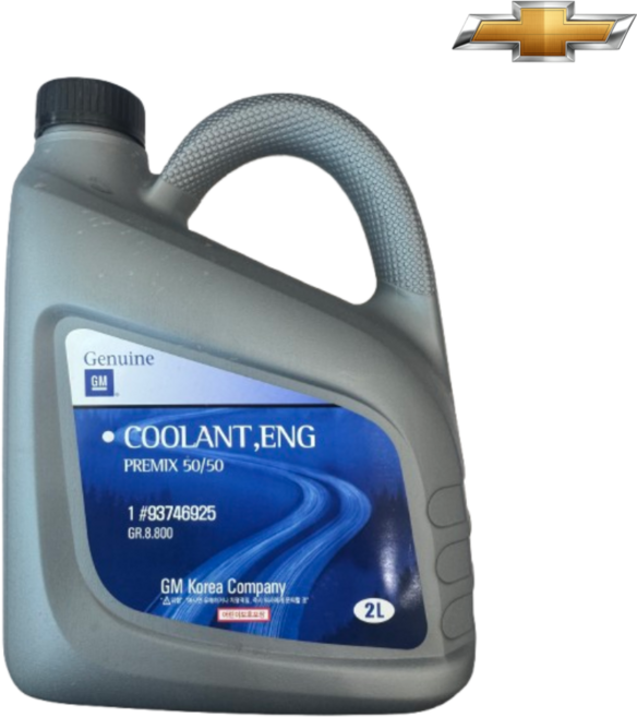 GM 쉐보레 부동액 냉각수 프리믹스 덱스쿨 증류수 50:50 2L 93746925, 1개
