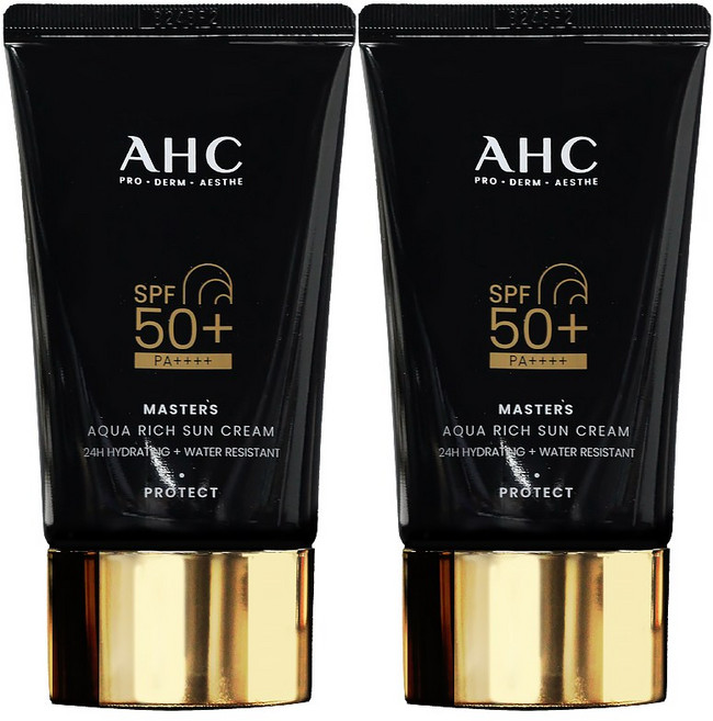 AHC 마스터즈 아쿠아 리치 선 크림 60ml, 2개