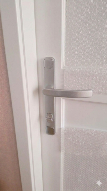 세탁실 핸들 / 다용도실 문 손잡이 #009, 1개, 실버 좌측