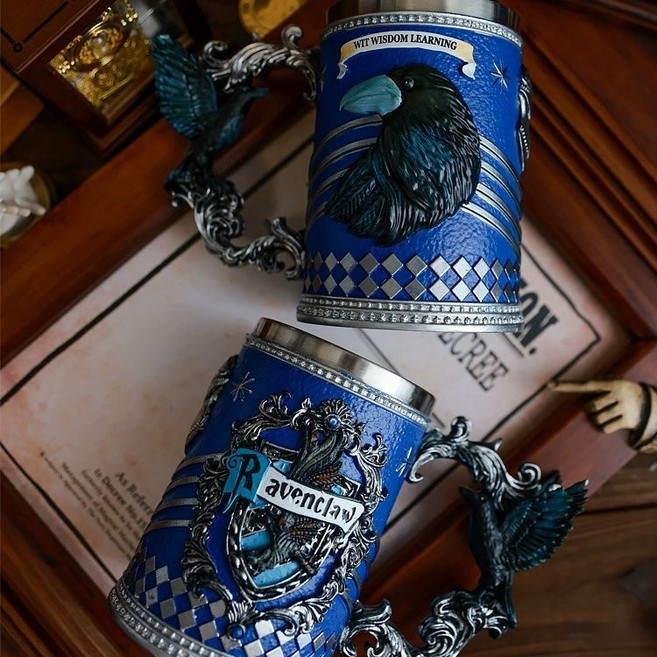 哈利波特 霍格華茲馬克杯 大容量 高顏值水杯, 1個, 拉文克勞杯