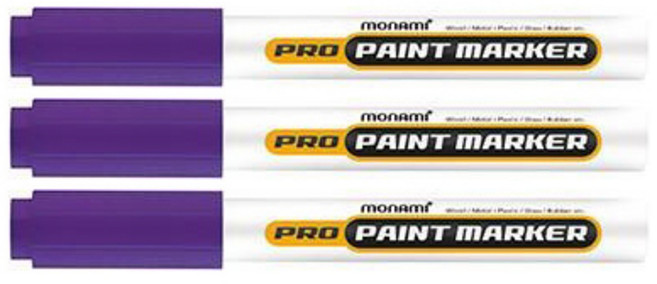 [티이디몰 2+1] 모나미 프로 페인트 마카 2mm 3EA, 3개, 보라