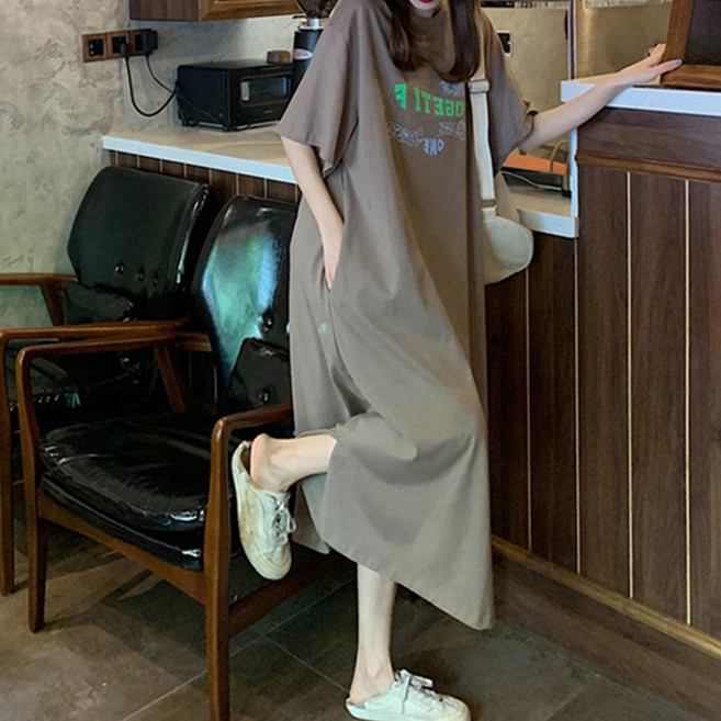 프리티글라라 반팔 롱원피스 박시 홈웨어 잠옷 원피스 sop-21