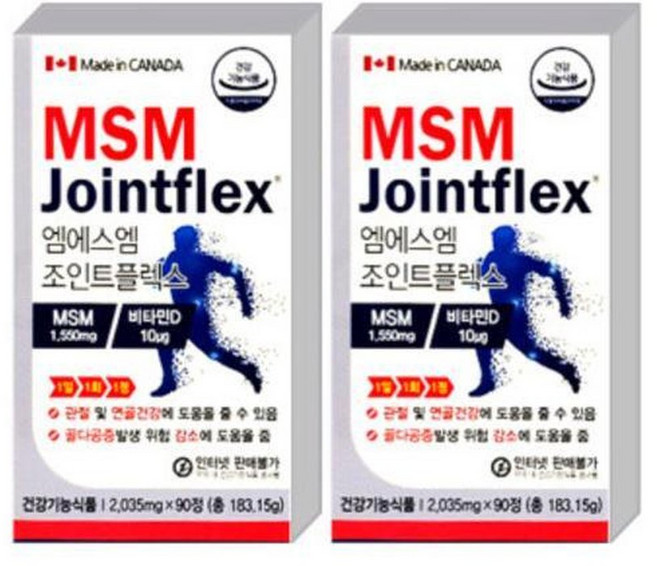 엠에스엠 조인트플렉스 180정 6개월분 허리아플때먹는약 MSM 어깨염증 목디스 크 관절탄탄, 1개