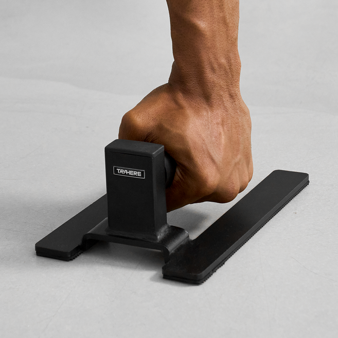 트라히어 스틸 저상형 푸쉬업바 좌우 세트, PB3, 블랙