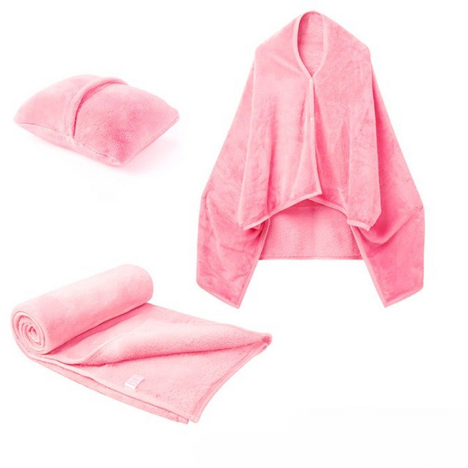 유래미 다용도 극세사 똑딱이 망토 무릎 담요