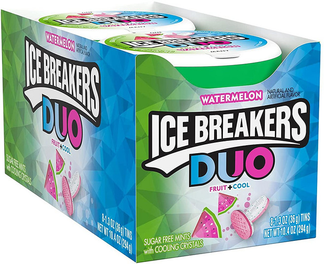 아이스브레이커스 듀오 워터멜론, 36g, 8개
