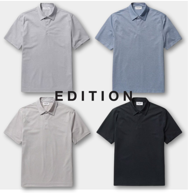 (백화점정품) 에디션 남성 기능성 반팔 폴로 카라 티셔츠 95-110