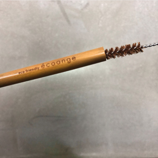 앙주파크 친환경 빨대 세척솔 천연 스트로우 브러쉬, 브라운 코코넛, 2개