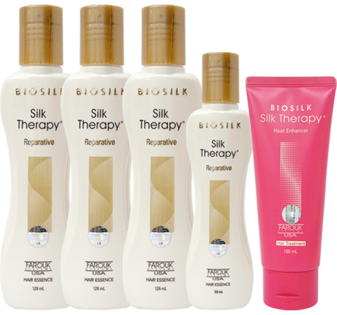 실크테라피 리페러티브 헤어 에센스 126ml 3개+59ml+트리트먼트 100ml, 1개