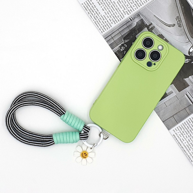 바티잔 아이폰 리얼 실리콘 로프 스트랩 폰줄 휴대폰 케이스
