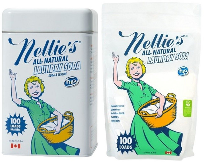 넬리 소다세제 100회 SET (100회 틴케이스 + 100회 파우치 리필) / 친환경세제, 2개