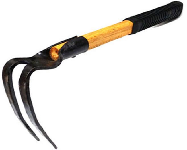 괭이/2발/인삼괭이/약초괭이/두발/마늘괭이/잡초제거/농기구/갈퀴/두발괭이/마늘호미/2발괭이/2발호미/인삼호미/두발호미, 1개