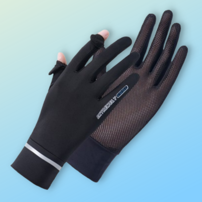 베이안 시원한 다한증장갑 쿨메쉬장갑 여름, 시크블랙, 1개