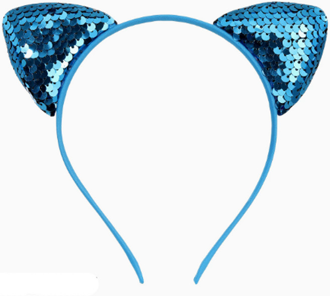 스팡클 고양이머리띠, 1개, 블루