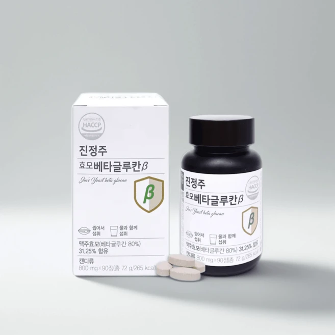 베타 진정주 효모베타글루칸β(90정), 1박스 - 쿠팡