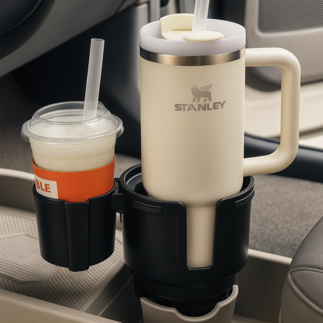 블루홀스 듀얼 와이드 차량용 컵홀더, 블랙, 1개