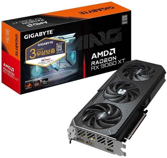 [GIGABYTE] 라데온 RX 9060 XT GAMING OC D6 16GB 피씨디렉트