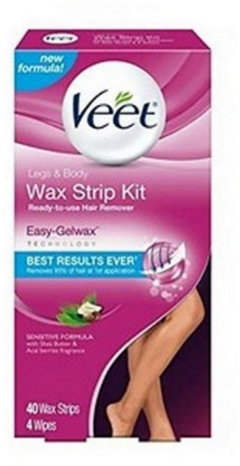 비트 다리 바디 왁싱 콜드 왁스 스트립 40매 Veet, 1개