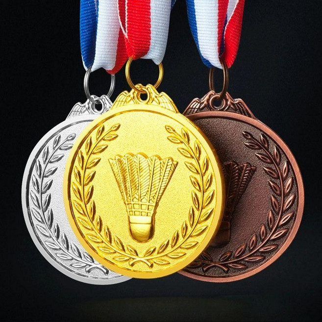 배드민턴 메달 트로피 대회 챔피언 운동회 경기, 골드 C, 기본 색상