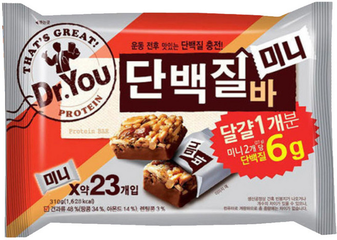 닥터유 단백질바 미니 324g (약 23개입) X 3봉지, 3개