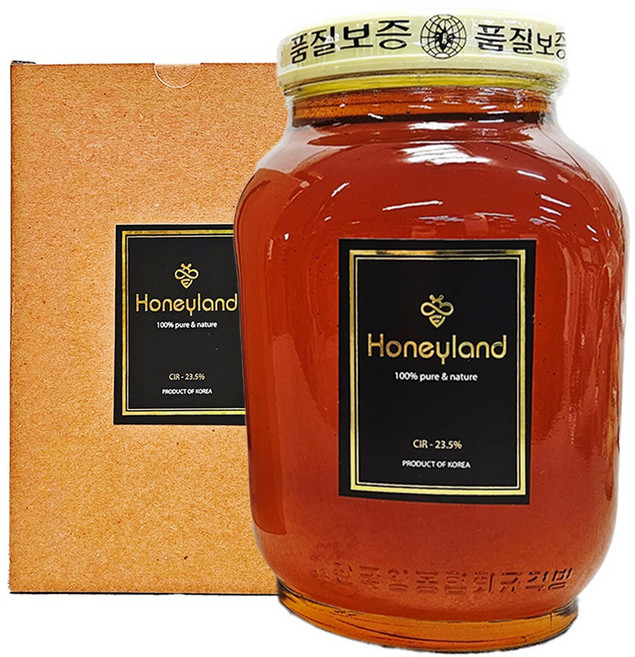 허니랜드 아카시아꿀 잡화꿀 야생화꿀 지리산 산청 천연벌꿀 2.4kg, 1개
