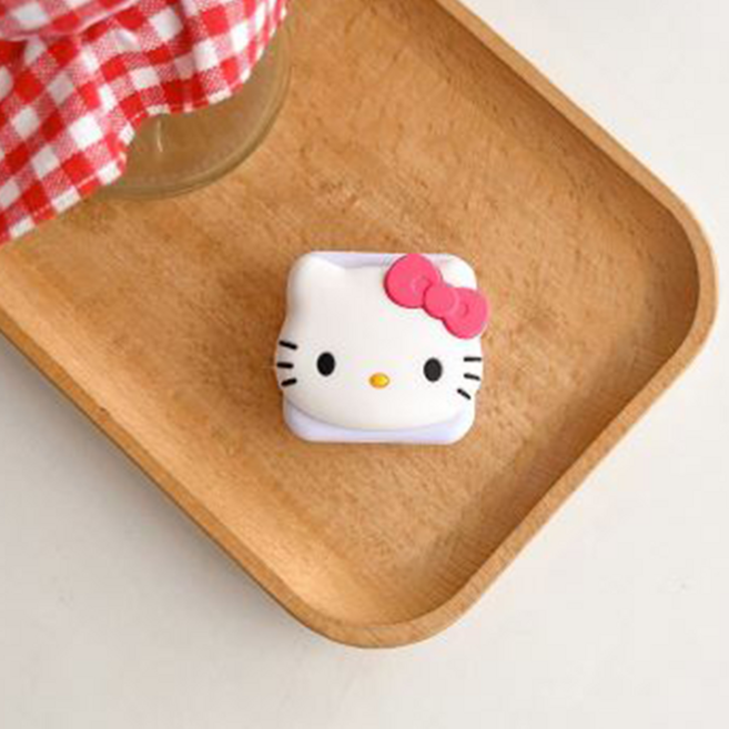 옐상 헬로키티 키티 핸드폰 접착식 거울 그립톡 5종, 1개, 핫핑크리본